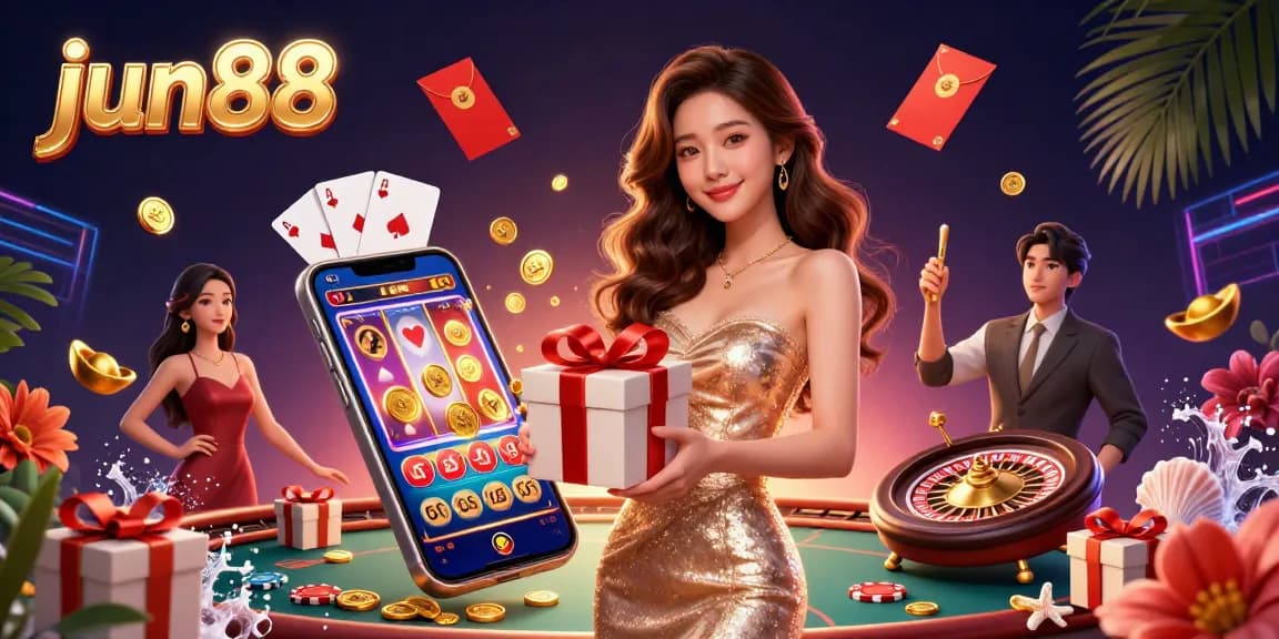 Join the excitement at jun88 with festive Lunar New Year casino vibes, showcasing colorful gaming elements and rich bonuses.