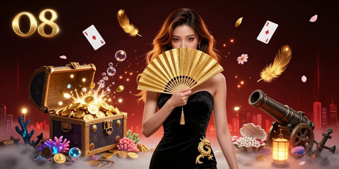 Engage in exciting gameplay with o8's vibrant casino scene featuring stunning graphics and dynamic elements.