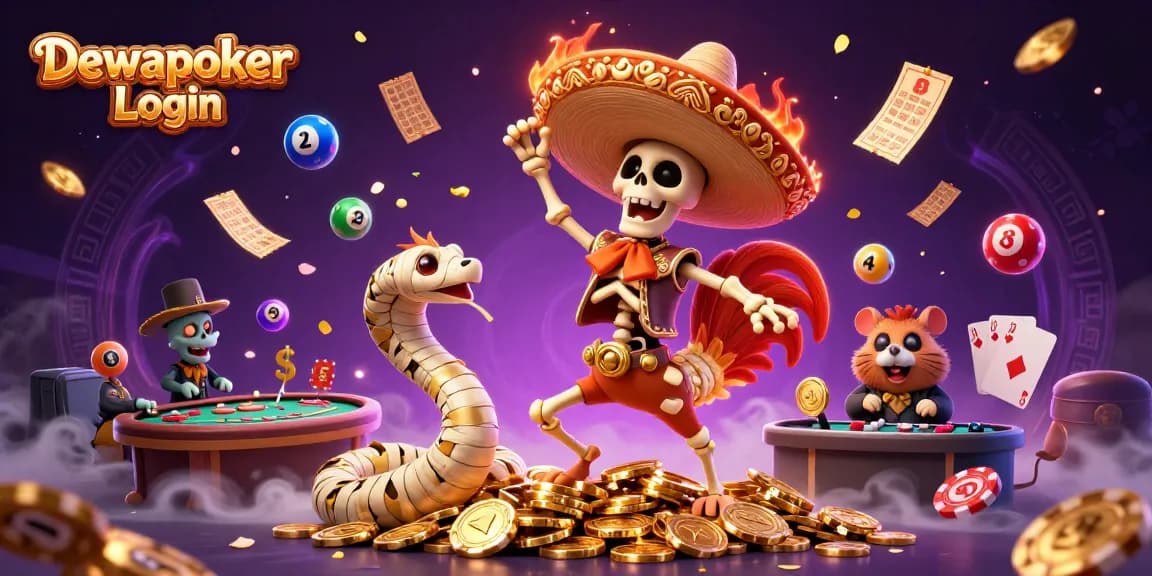 Dewapoker Login: Engage in a vibrant poker experience with dynamic characters and lively game elements.