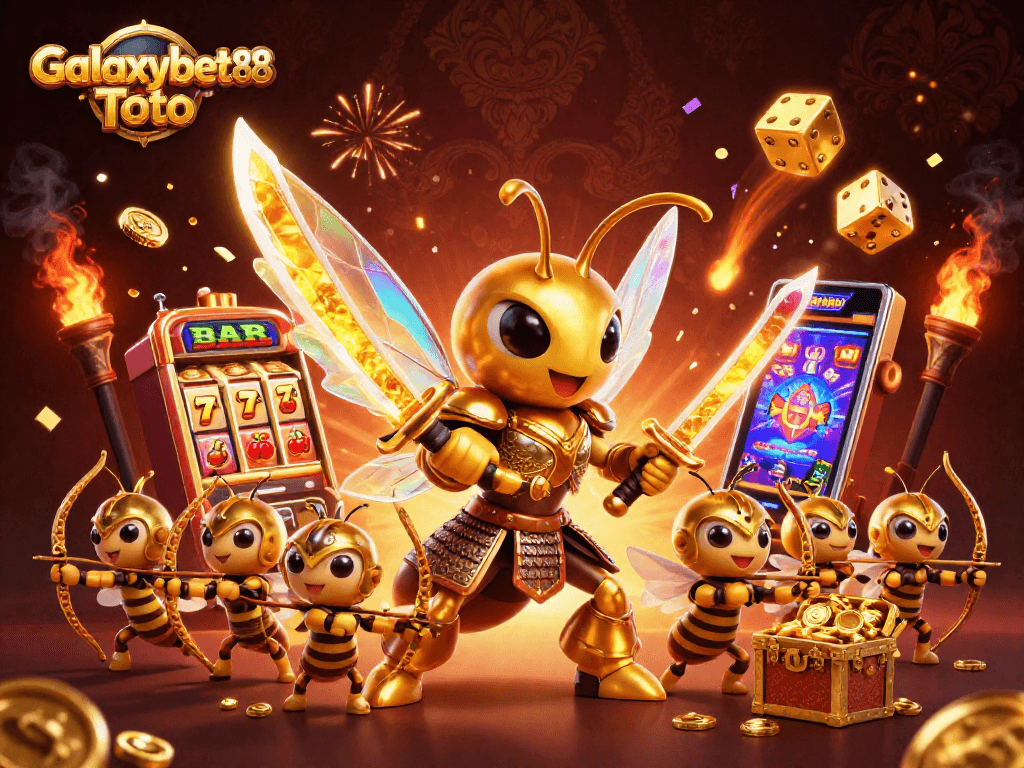 Engage with Galaxybet88 Toto's exciting online lottery experience featuring a vibrant 3D casino scene.