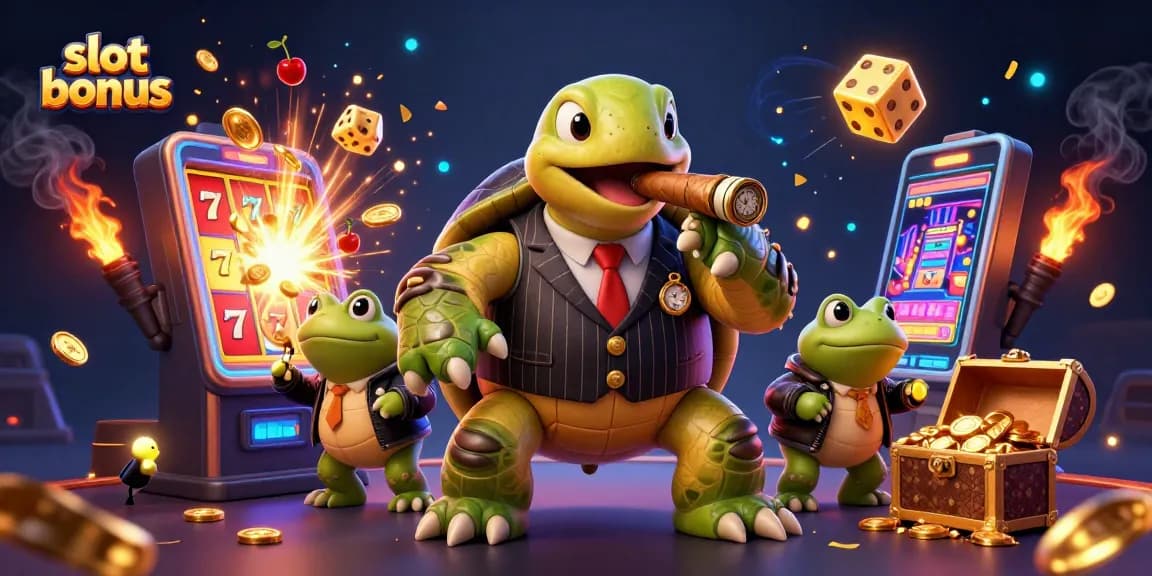 Engage with exciting slot bonuses as snapping turtle mobster and bullfrog enforcers enhance casino fun!