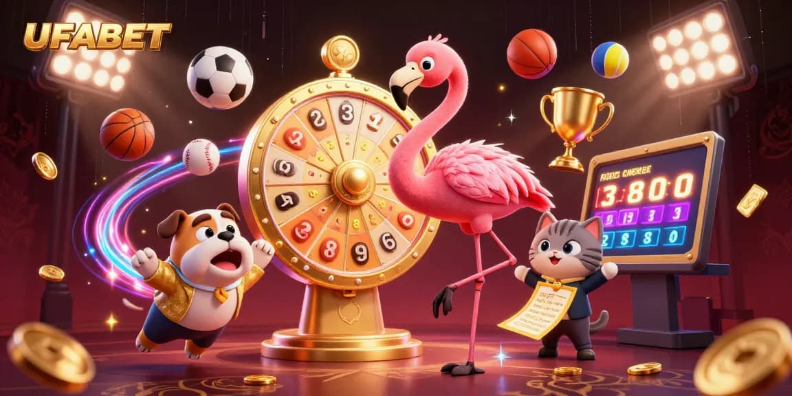 Experience the excitement of gambling on UFABET with vibrant sports and casino elements.