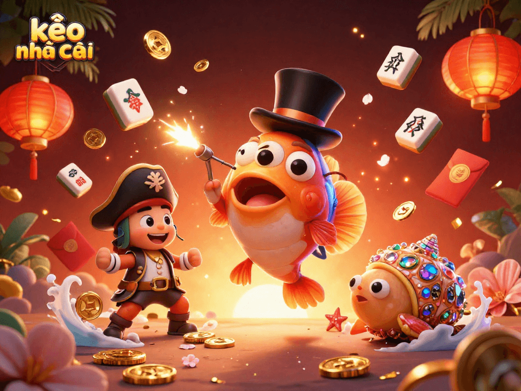 Engage with your strategy using kèo nhà cái in this vibrant cartoon underwater casino scene