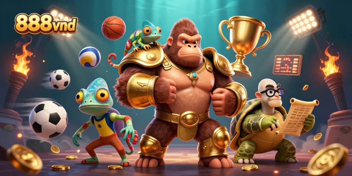 Engage in thrilling gameplay at 888vnd with dynamic casino scenes featuring vibrant characters and winning opportunities.