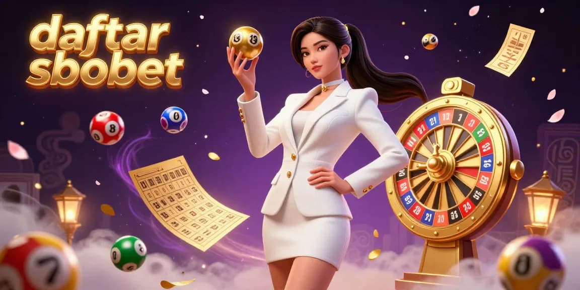 Experience daftar sbobet through a vibrant, captivating digital scene featuring dynamic gambling elements and a confident character.