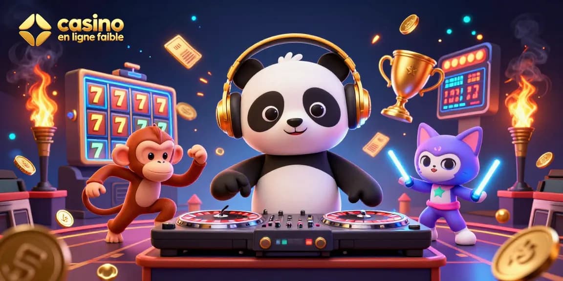 Spin and win with trusted online casino en ligne fiable experience, featuring colorful 3D characters and gaming elements.