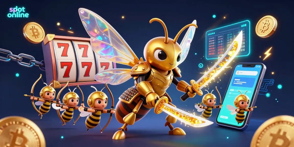 Spin the reels on slot online while exploring a dynamic 3D illustration with vibrant gaming elements.