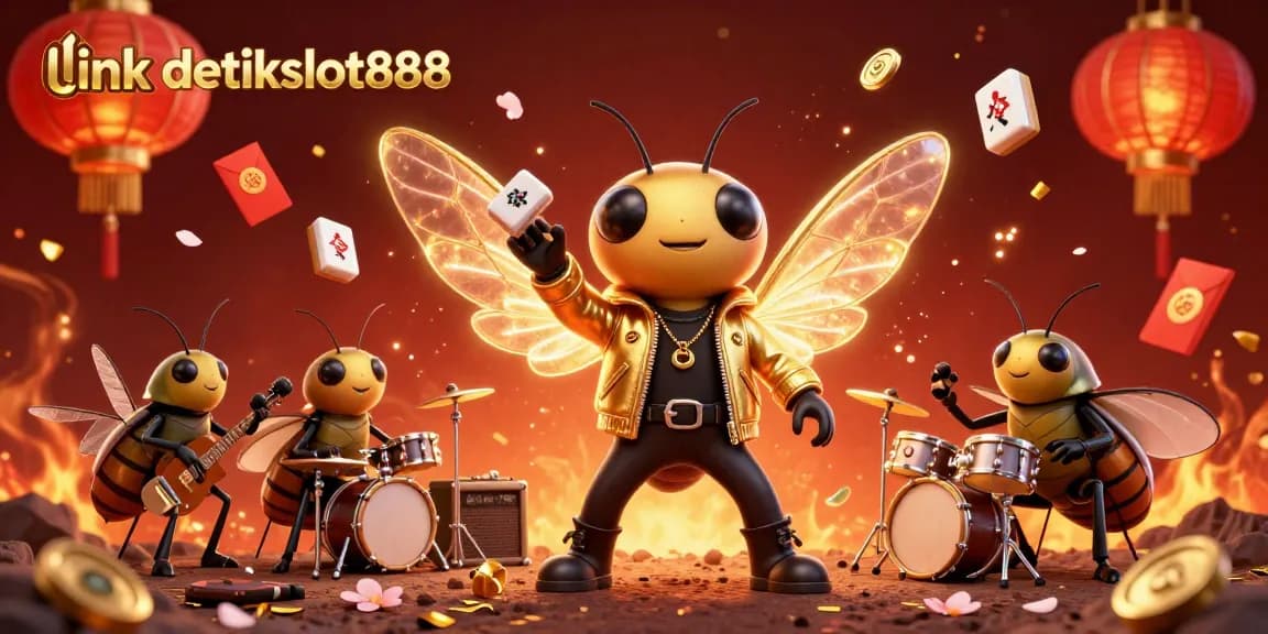 Engage with link detikslot888 as the cicada rock star dazzles in a lively casino scene.
