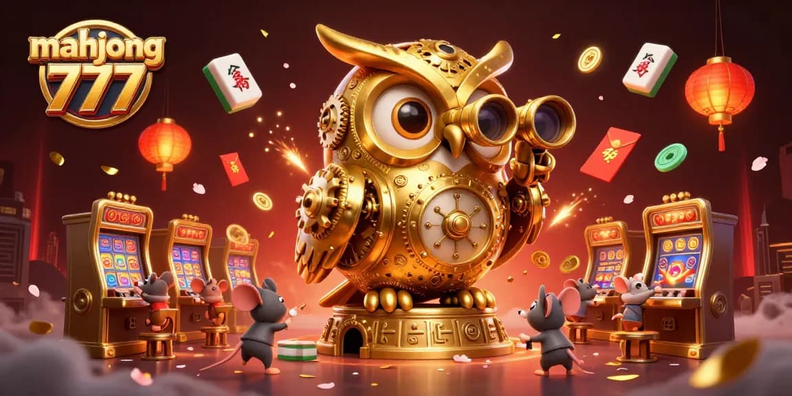 Engage with mahjong 777 gaming excitement amidst a vibrant 3D casino scene featuring whimsical characters and captivating elements.