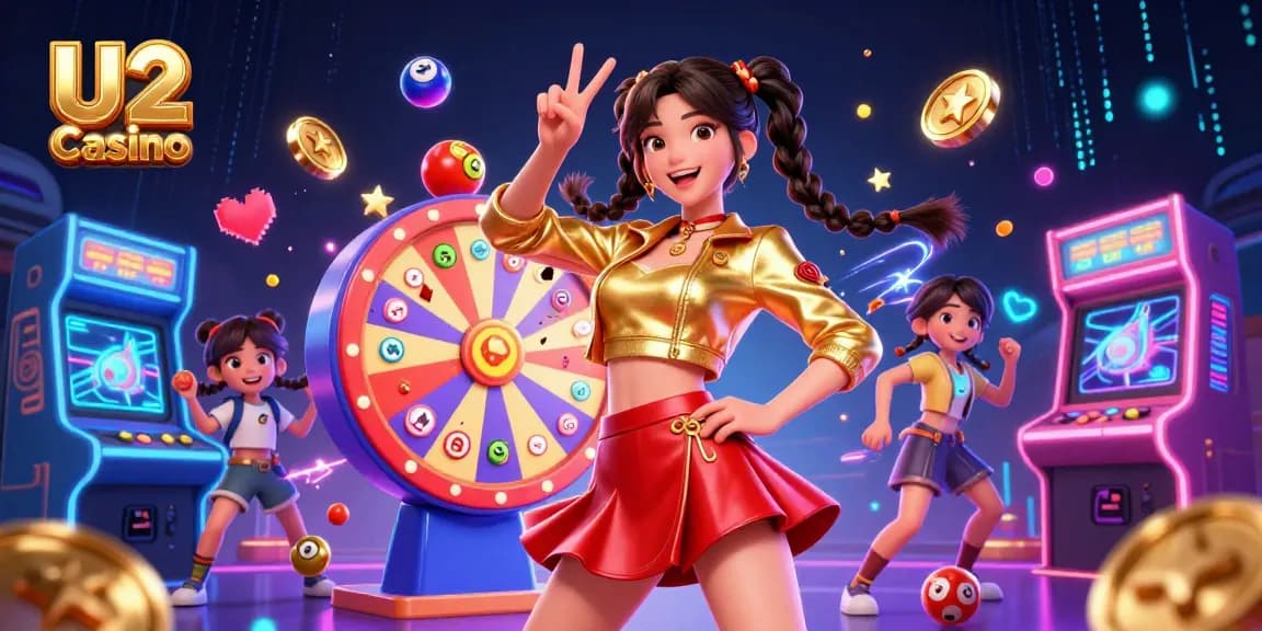 Experience exciting games at U2 Casino with vibrant visuals, spinning prizes, and engaging gameplay.