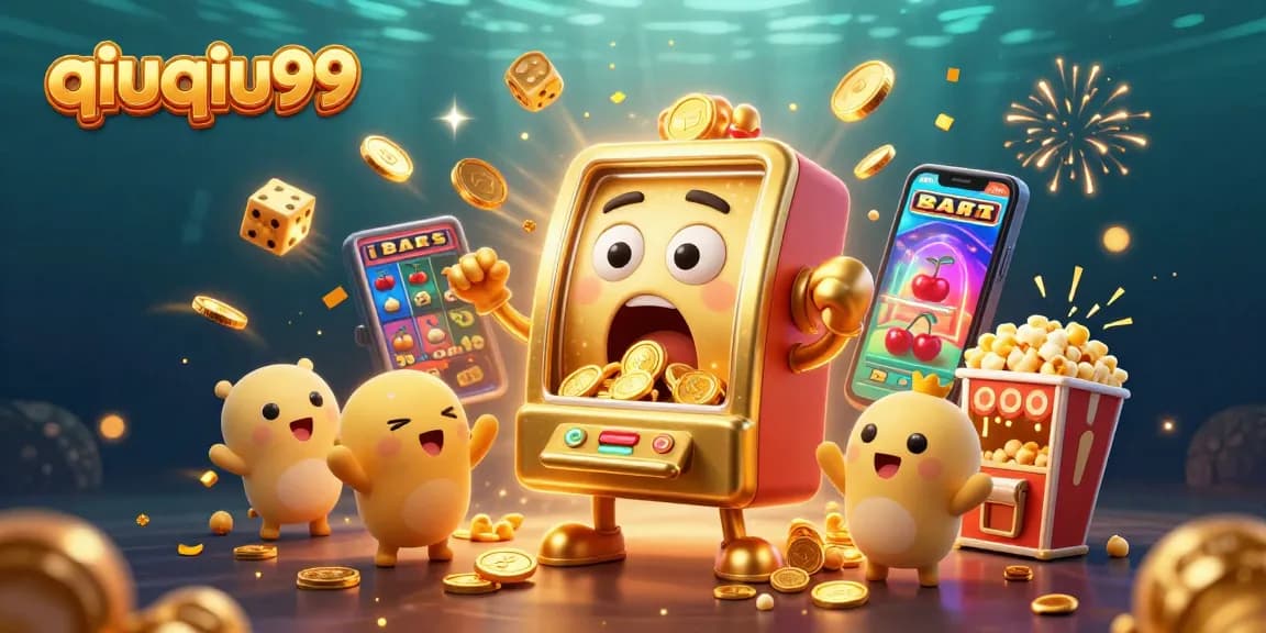 Win big at qiuqiu99 with an exciting jackpot scene illustrated in vibrant colors and dynamic casino elements.