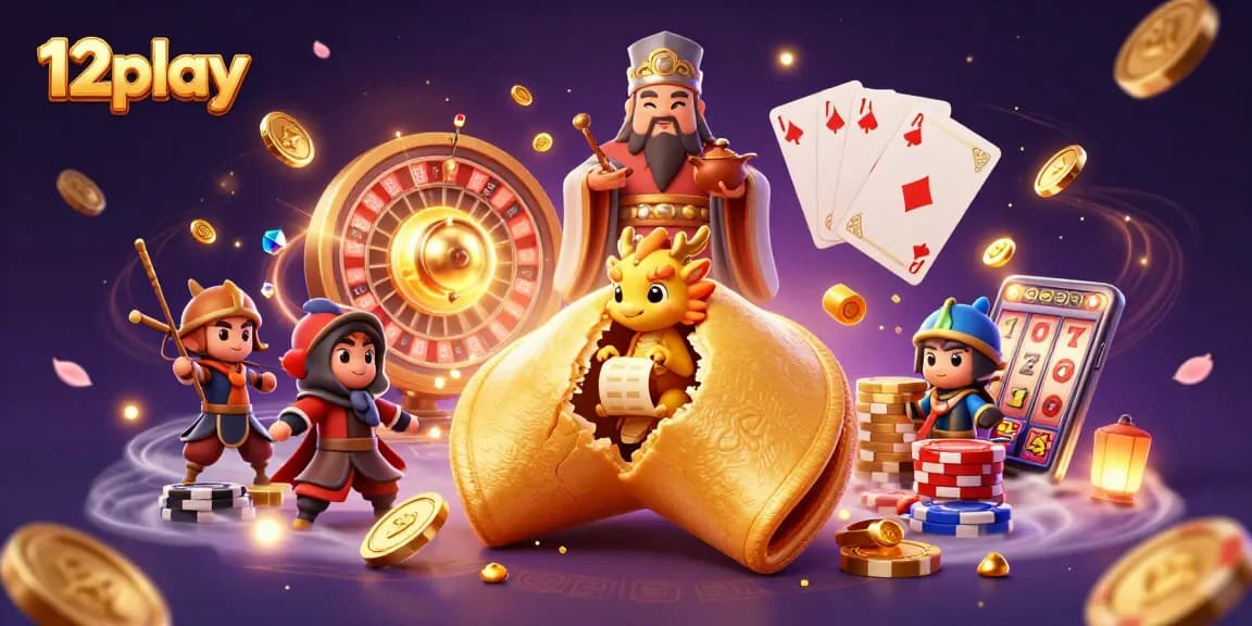 Experience exciting gameplay at 12play casino with golden treasures and vibrant gaming elements.