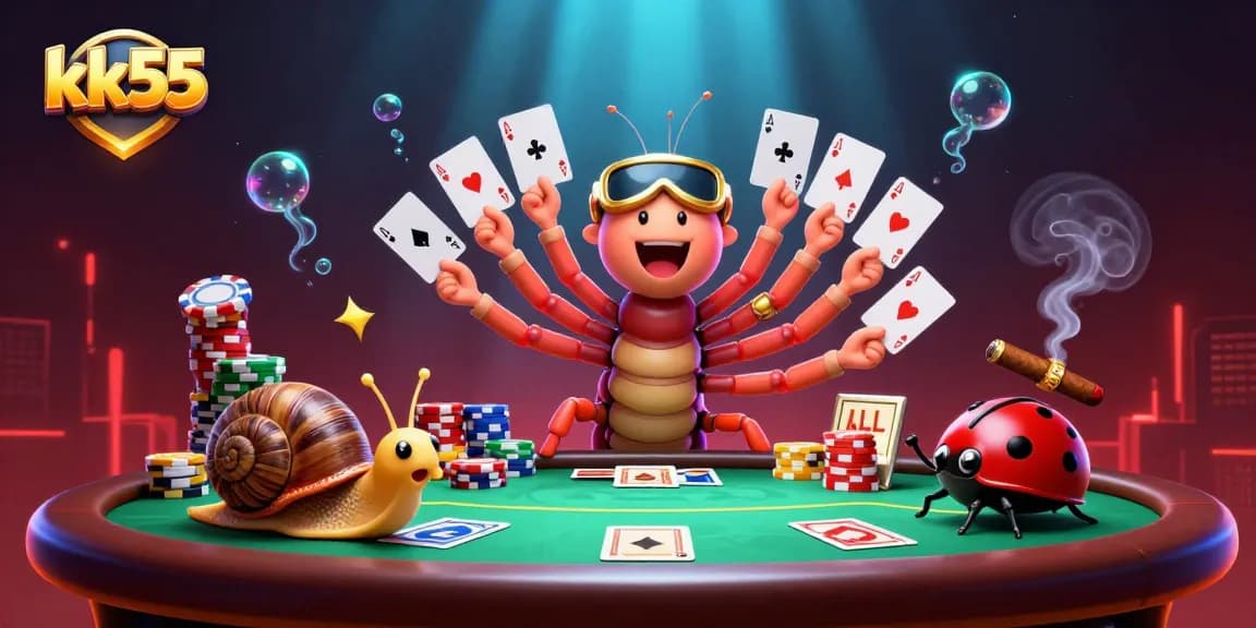 Engage with the thrilling world of kk55 casino, featuring a fun millipede dealer and high-rollers.