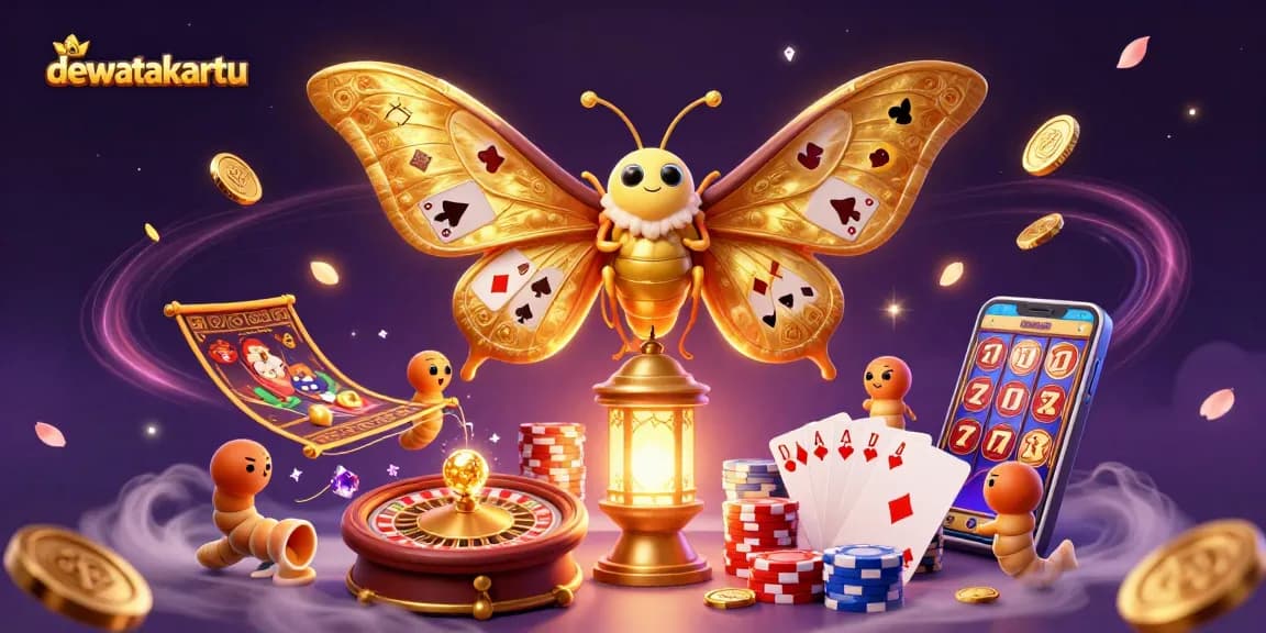 Permainan kartu online seru di dewatakartu dengan suasana kasino yang megah dan penuh kemewahan.