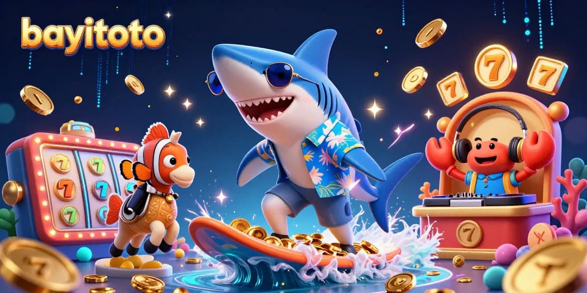 Win big with bayitoto's thrilling slots and vibrant games, featuring dynamic characters and gold coins.