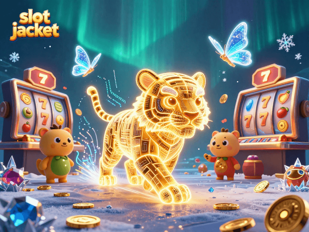 Play for your chance to win big with the slot jackpot in this vibrant casino scene.