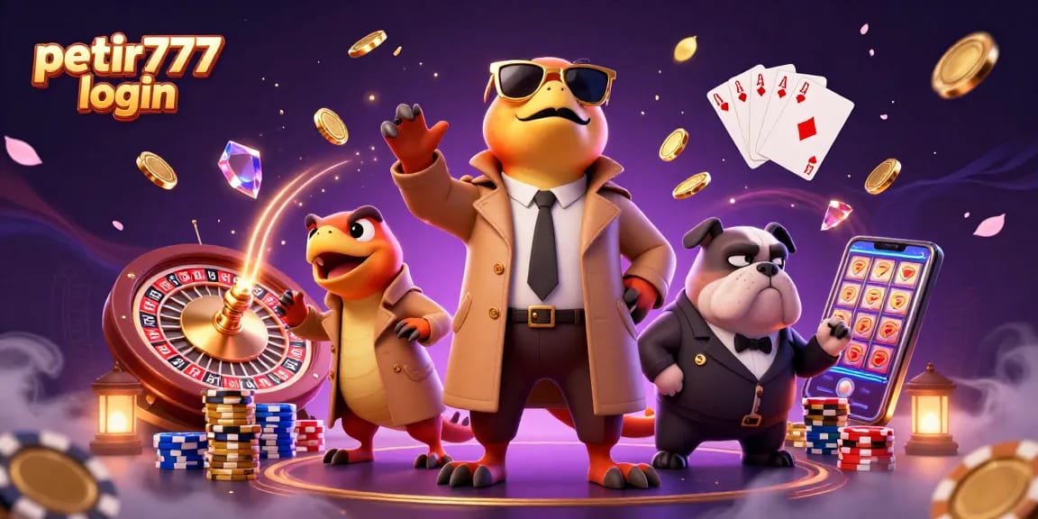 Engage with petir777 login and enjoy thrilling casino fun with raptors in a trench coat.