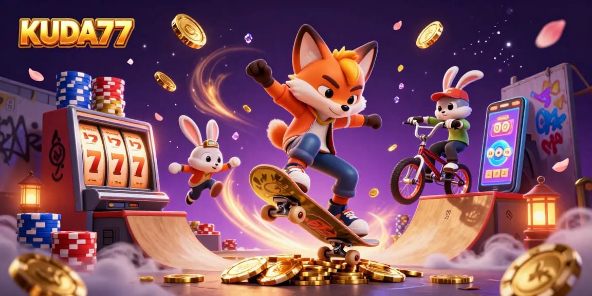 KUDA77 menghadirkan keseruan dengan slot mesin dan chip poker berlimpah dalam ilustrasi!