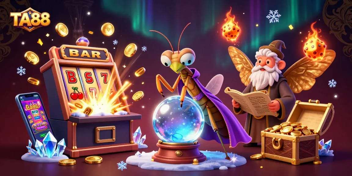 Hit the TA88 jackpot with vibrant casino elements and mystical characters!
