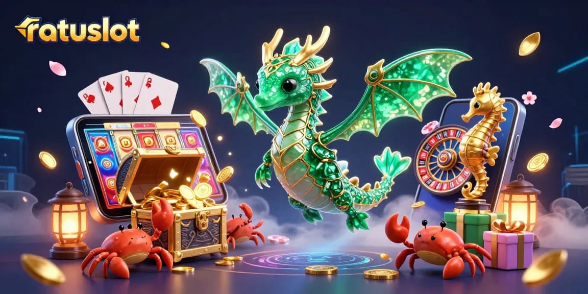 Experience ratuslot's thrilling world with a majestic sea dragon and exciting slot elements.