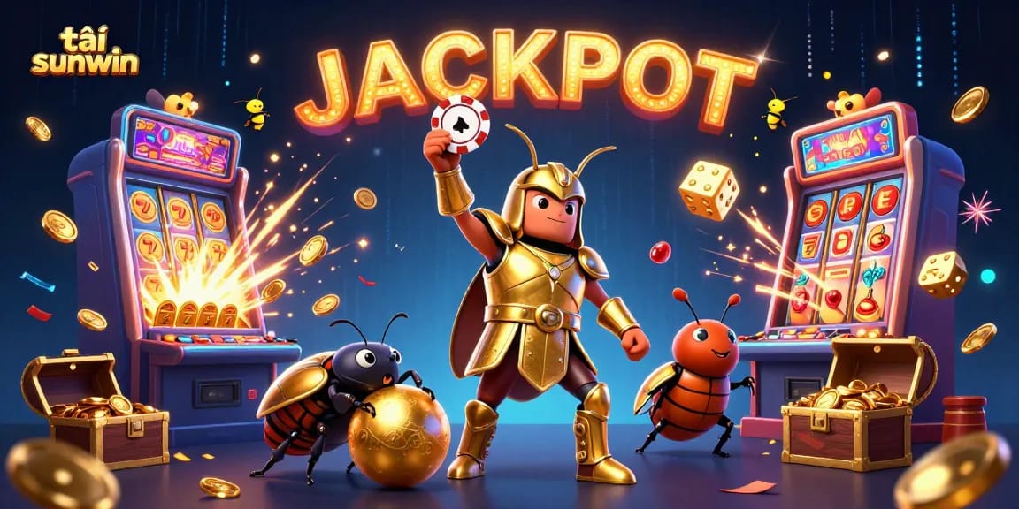 Experience the excitement of tải sunwin with a vibrant casino scene showcasing games and winnings.