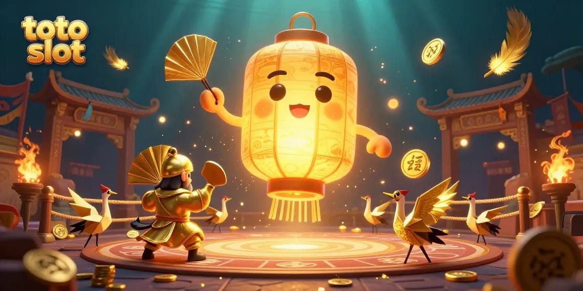 Experience the excitement of toto slot with 3D cartoon characters in a vibrant casino scene.