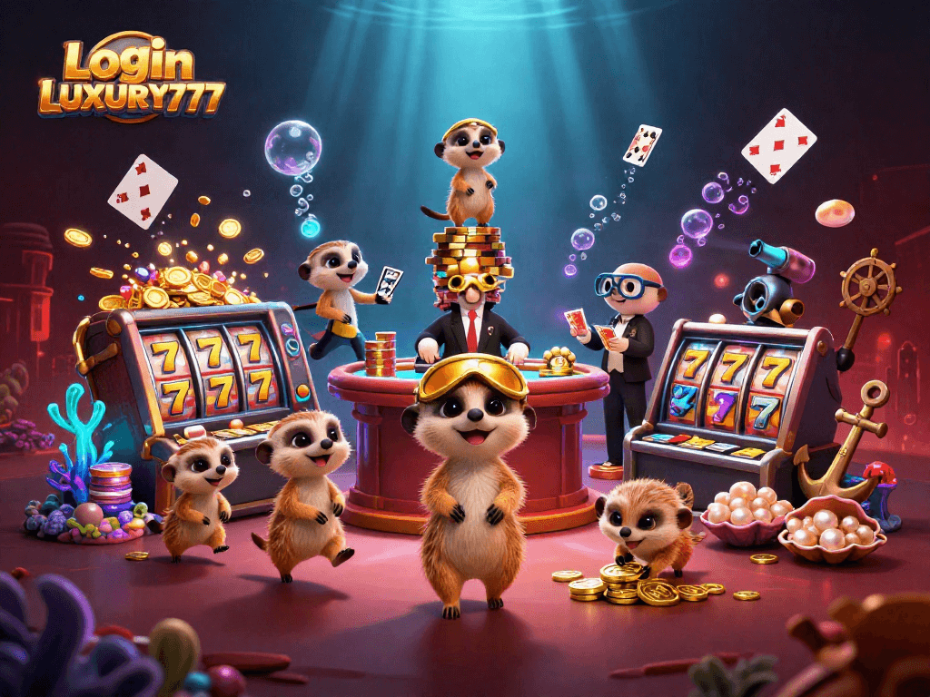 Login LUXURY777 nikmati keseruan permainan kasino dengan koloni meerkat yang lucu.