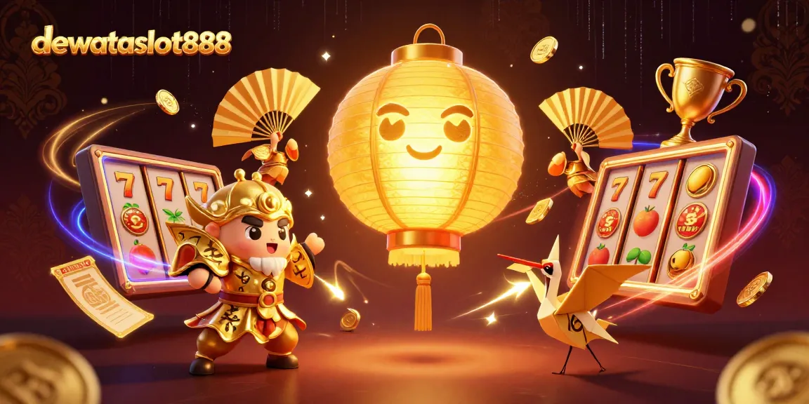 Menangkan permainan slot gacor dengan dewataslot888 dan simbol keberuntungan yang bersinar di kasino malam.