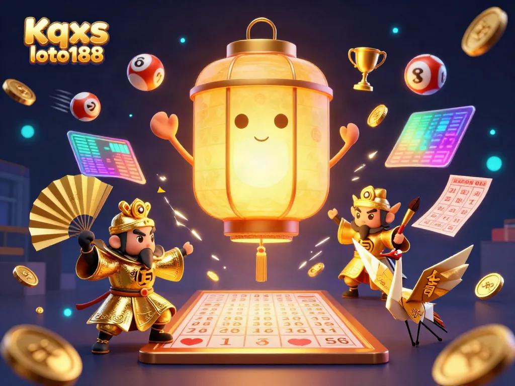 Kqxs loto188 showcases vibrant lottery gaming excitement with dynamic gold-laden elements in a magical casino scene.