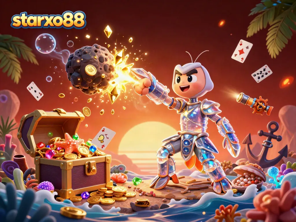 Experience the thrilling adventure of starxo88 with vibrant 3D characters and dazzling casino elements!