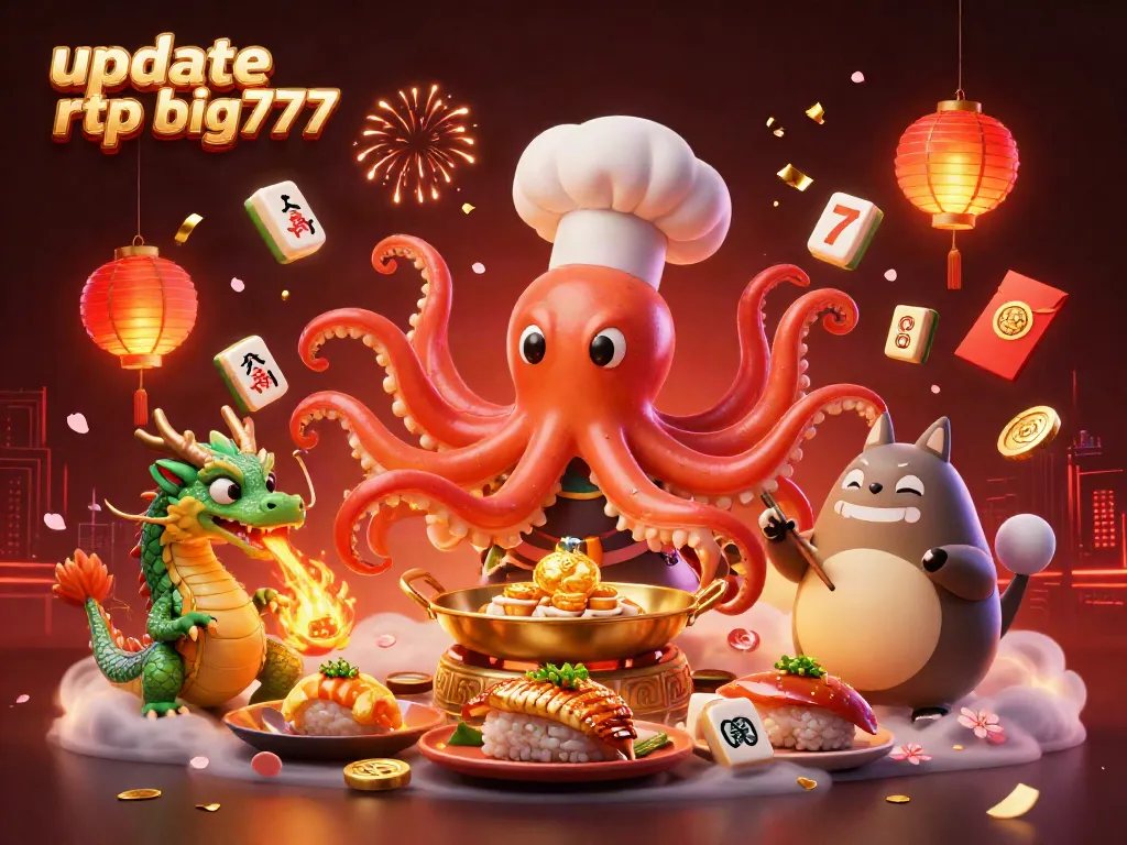 Experience the thrill of winning with update rtp big777 illustrated in a vibrant casino scene.