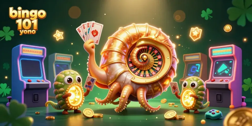 Engage in exciting gameplay with bingo 101 yono, featuring interactive card games and vibrant arcade elements.