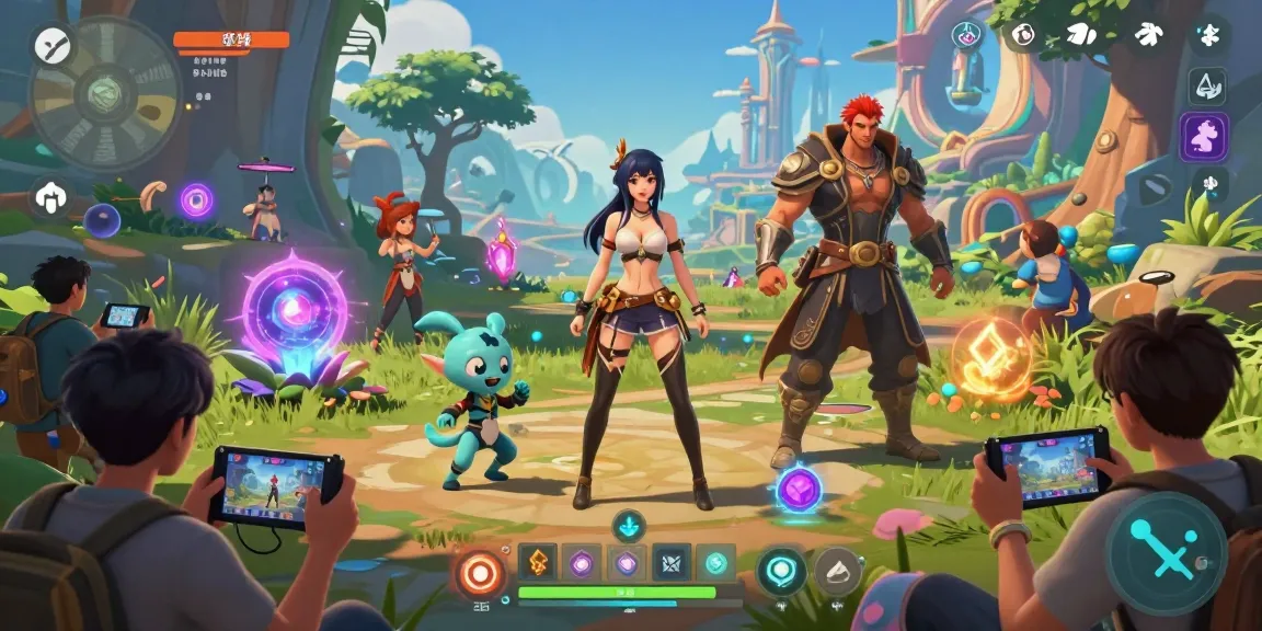 Vibrant scene showcasing characters from popular hentai games in an engaging virtual environment.