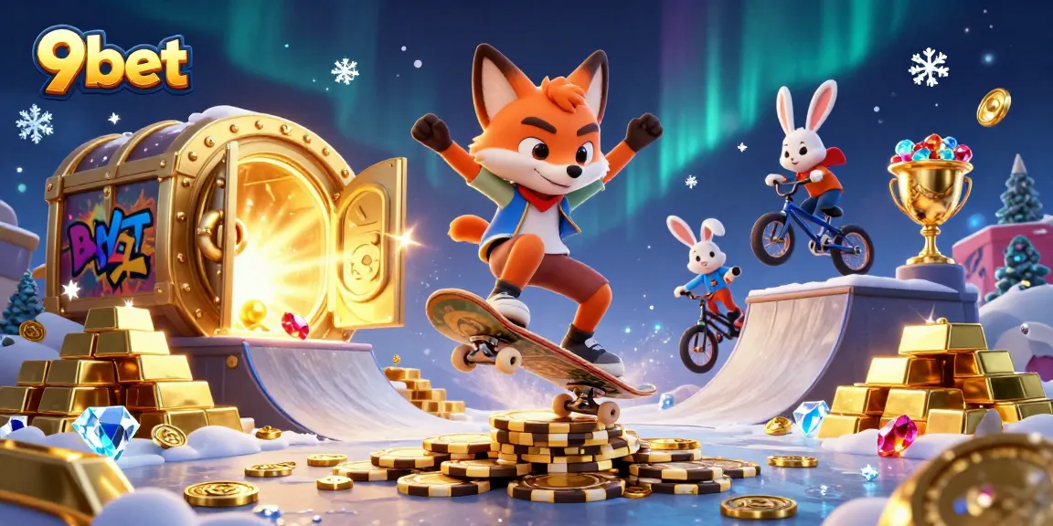 Engage with 9bet's exciting casino adventures featuring daring fox and rabbit tricks among treasures.