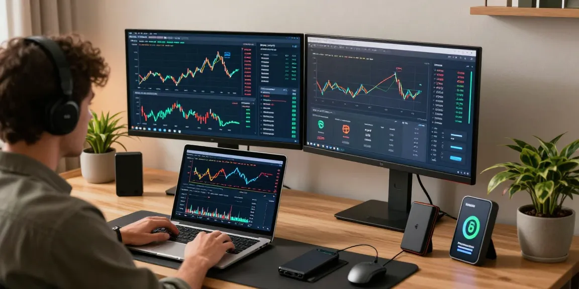 Play exchange trading workspace featuring cryptocurrency dashboards, digital wallet tools, and a secure trading environment.