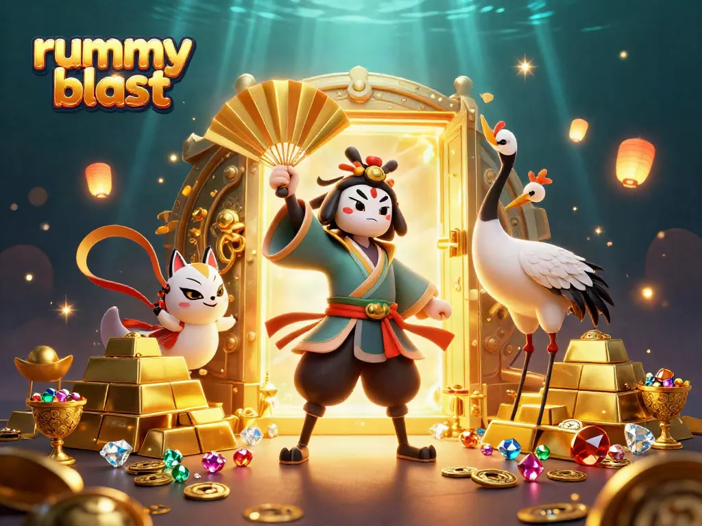 Experience rummy blast with captivating card gameplay and vibrant casino elements.
