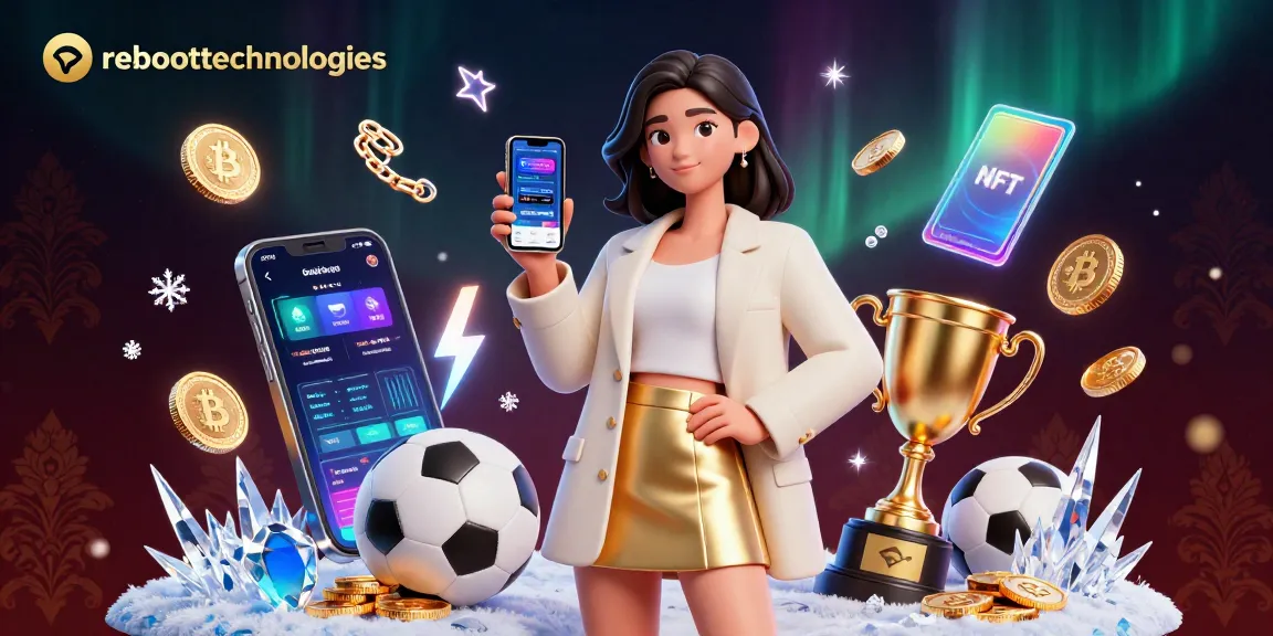 Experience thrilling sports betting with reboottechnologies, featuring a dynamic sports betting app illustration.