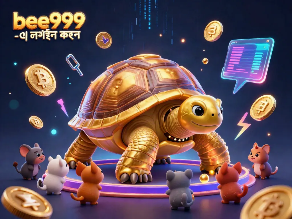 Play with excitement at bee999 -এ লগইন করুন with animated golden tortoise and crypto elements!